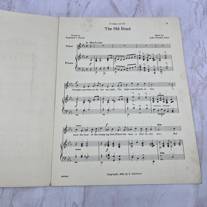John Prindle Scott The Old Road Song of Wandering Antique Sheet Music Ti5