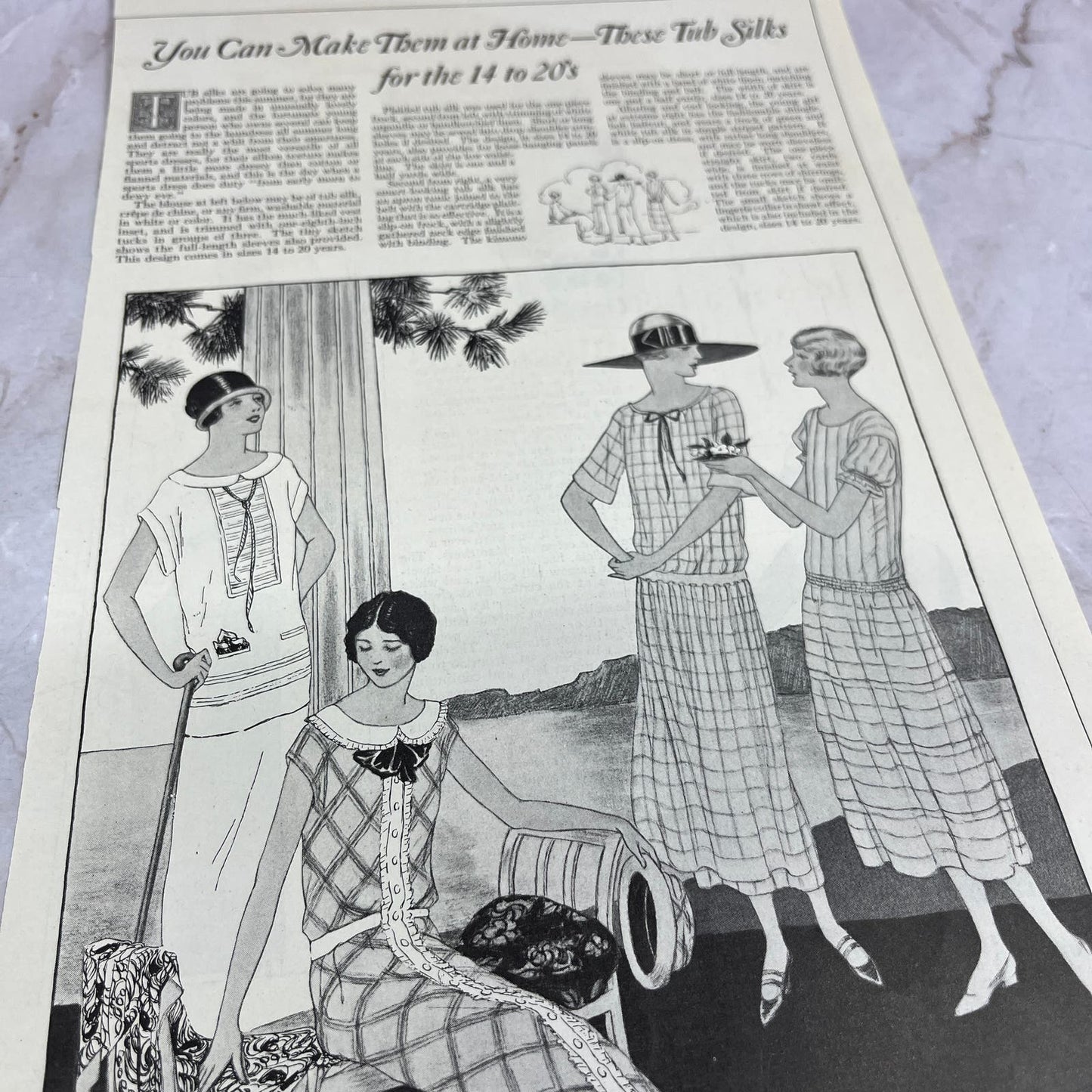 Tub Silks for the 14 to 20s You Can Make At Home 1924 Magazine Ad FL6-11