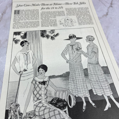 Tub Silks for the 14 to 20s You Can Make At Home 1924 Magazine Ad FL6-11