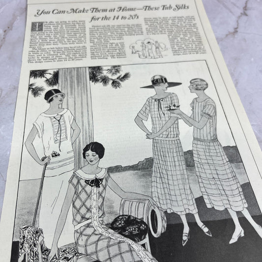 Tub Silks for the 14 to 20s You Can Make At Home 1924 Magazine Ad FL6-11