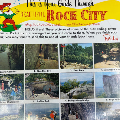 Vintage Rock City Chattanooga Tennessee Oversize Novelty Postcard TJ5-E1