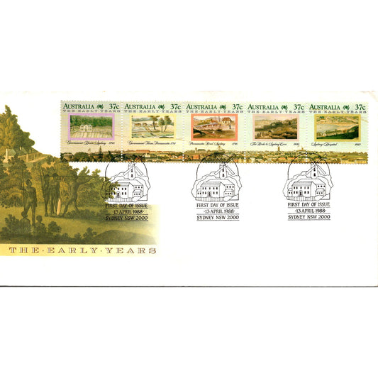 Australian 1988 Early Years FDC Stamp Postal Cover Envelope L4-3