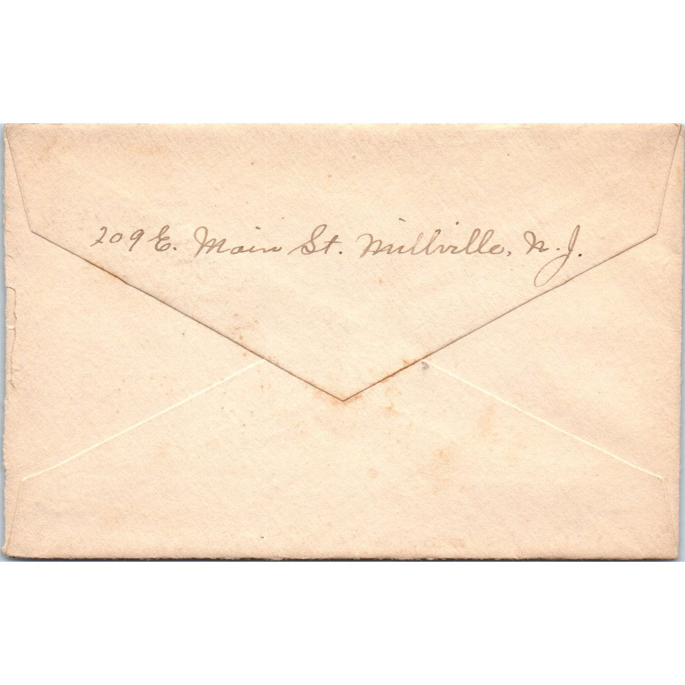 1920 Millville to Mrs. Mulford Bridgeton NJ Postal Cover Envelope TG7-PC2