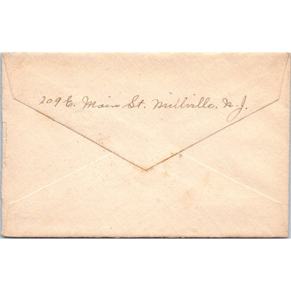 1920 Millville to Mrs. Mulford Bridgeton NJ Postal Cover Envelope TG7-PC2