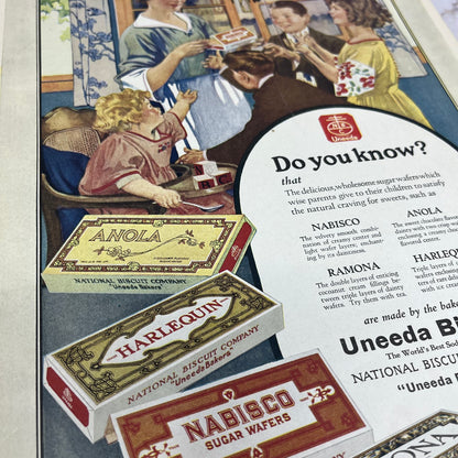 1923 Nabisco Uneeda Biscuit 10x13 Magazine Advertisement FL6-7