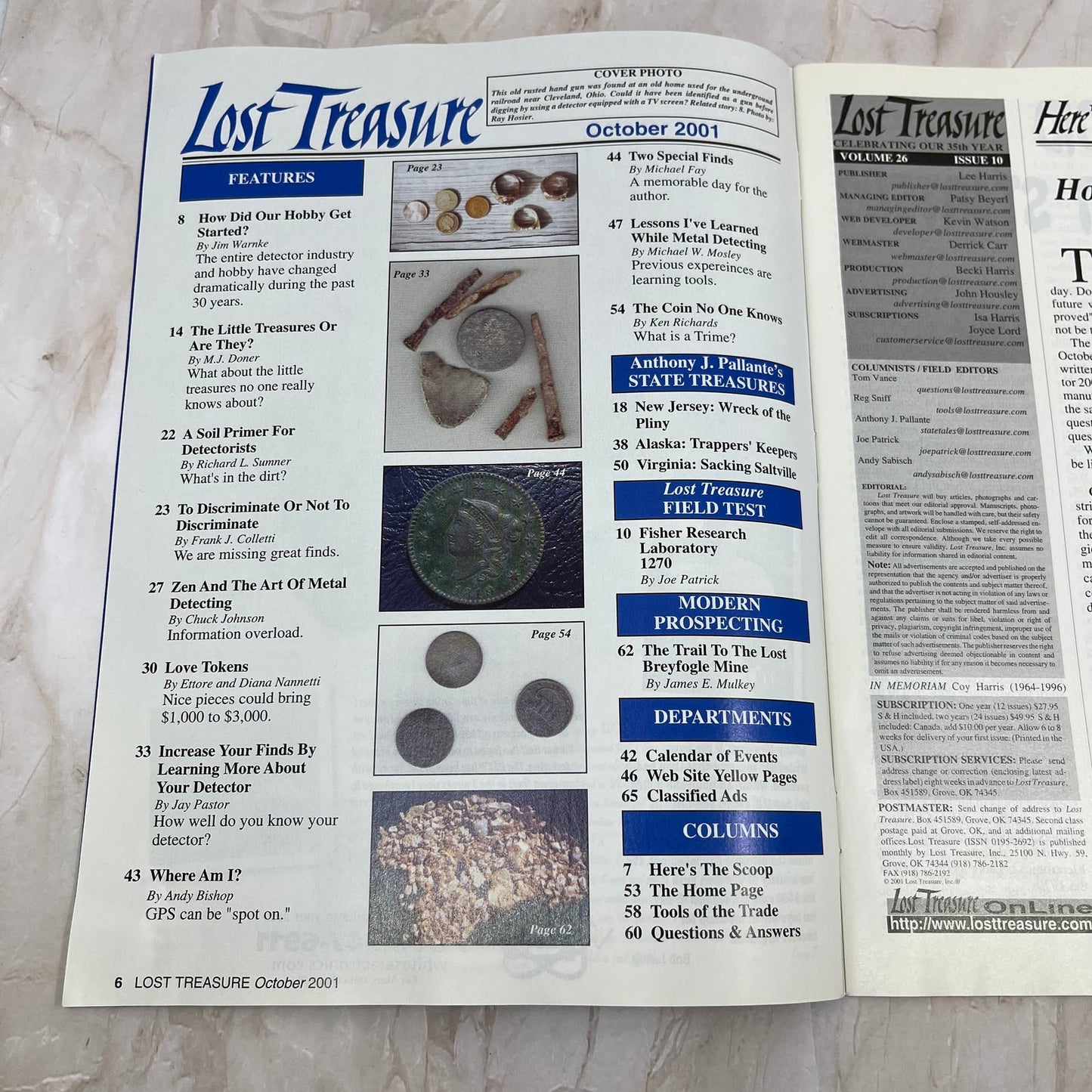 2001 Oct - Lost Treasure Magazine - Treasure Hunting Gold Prospecting M14