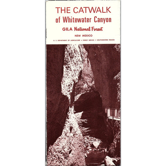 Vintage Catwalk of Whitewater Canyon Gila National Forest NM Brochure TH2-TB2