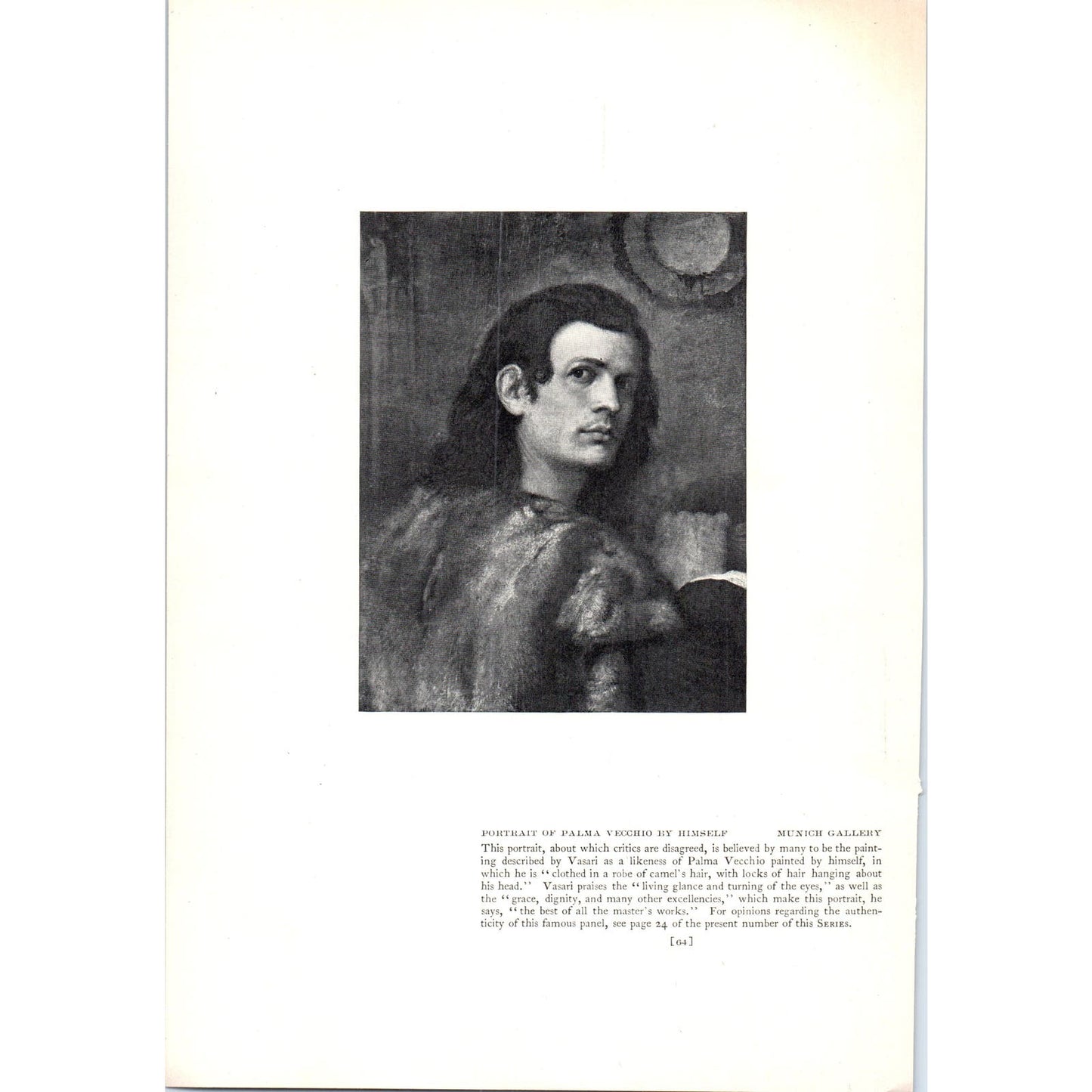Portrait of a Poet - Palma Vecchio c1905 Art Print D14