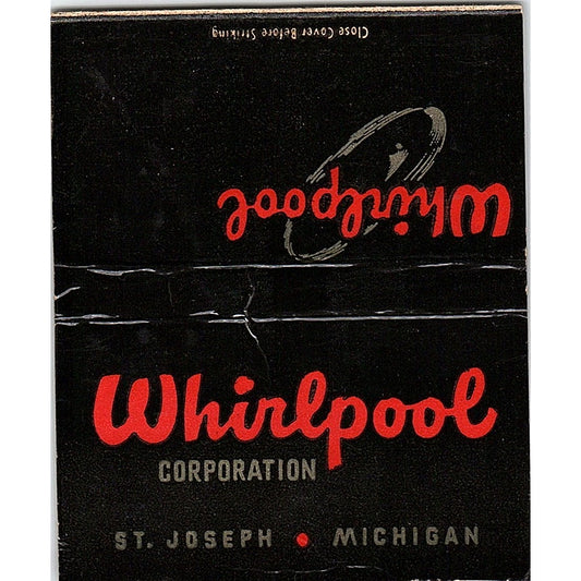 Whirlpool Corporation St. Joseph Michigan Vintage Large Matchbook Cover TH2-Y2