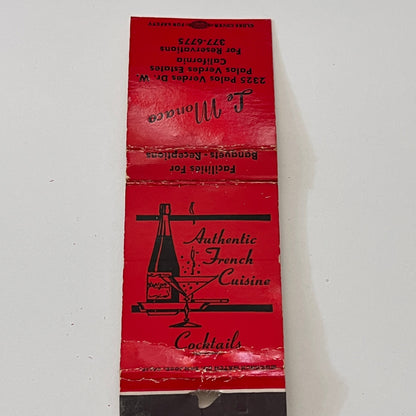 Le Monaco Restaurant Palos Verdes Estates CA Vintage Matchbook Cover TB6-MB1-8