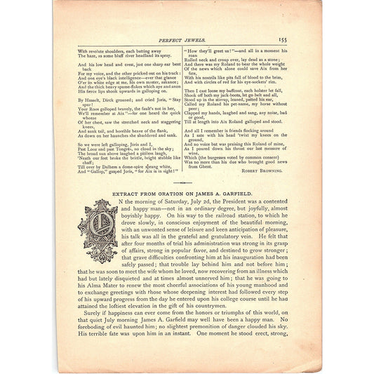 Extract from Oration on James A Garfield - James G. Blaine 1884 Poem TA5-CJ-3