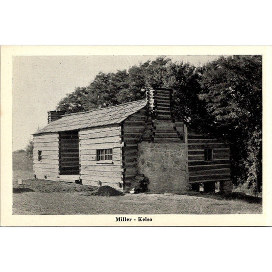 Miller-Kelso Cabin at Lincoln's New Salem State Park Vintage Small Postcard PQ1