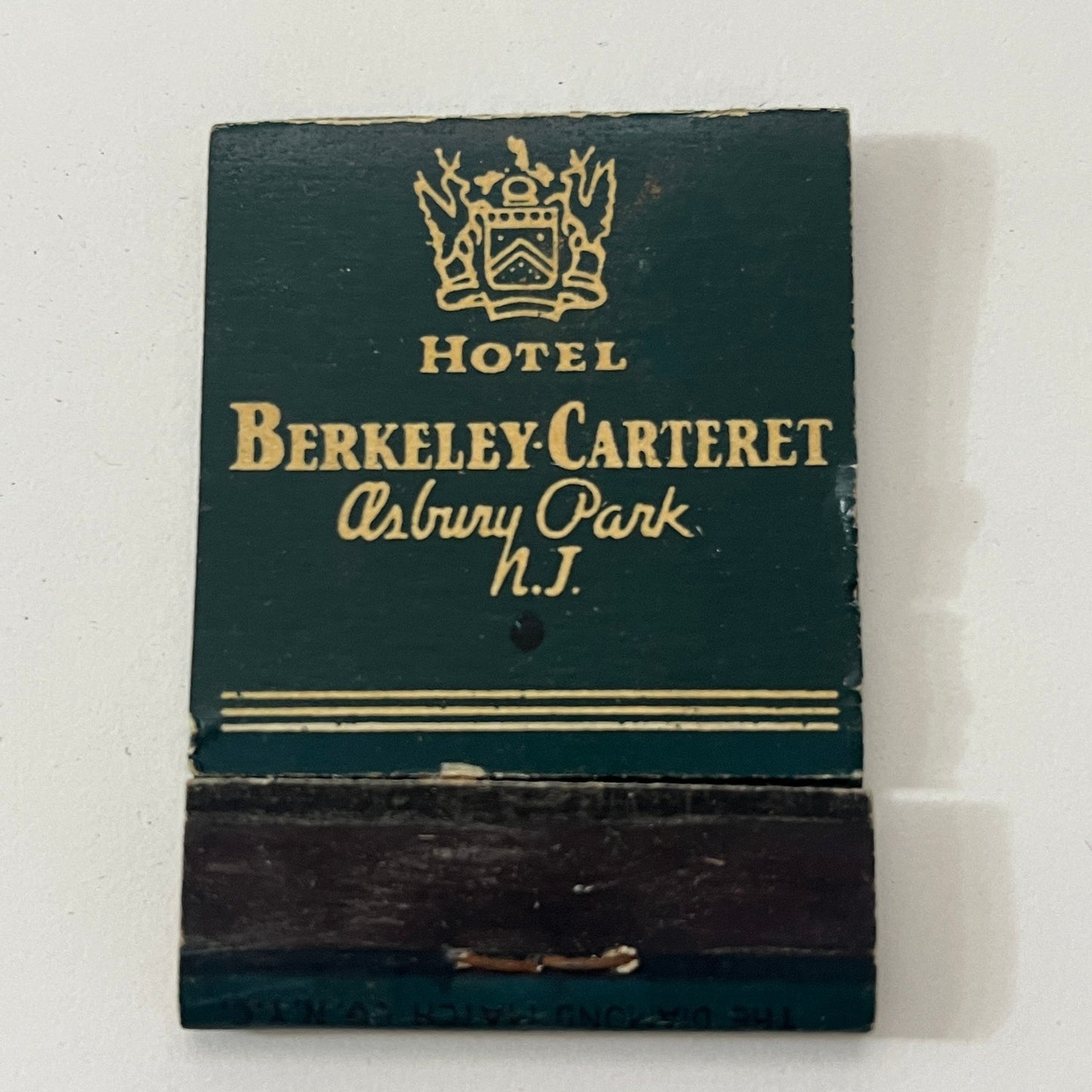 Hotel Berkeley-Carteret Asbury Park NJ Vintage Matchbook Cover TB8-MB-8