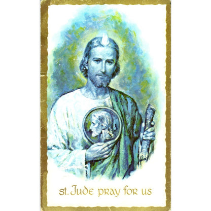 Prayer to St. Jude Claretian Missionaries Chicago Vintage Prayer Card TH2-PC1