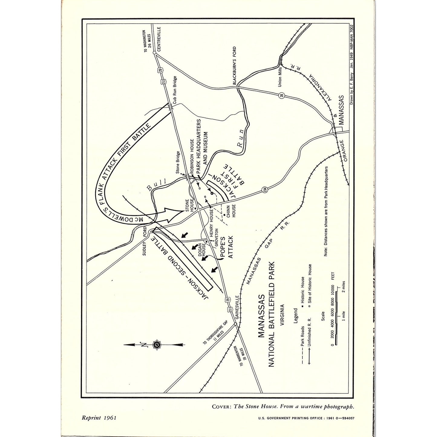 Manassas Bull Run National Battlefield Park VA Travel Brochure TH2-TB5