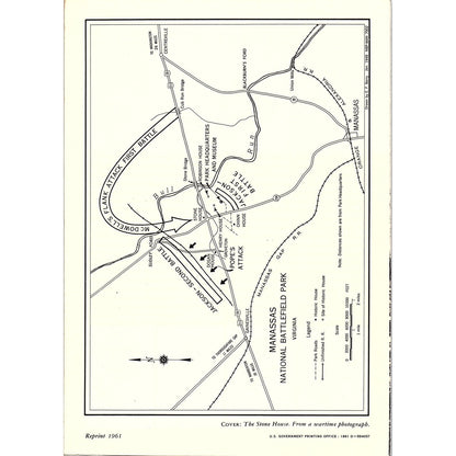 Manassas Bull Run National Battlefield Park VA Travel Brochure TH2-TB5