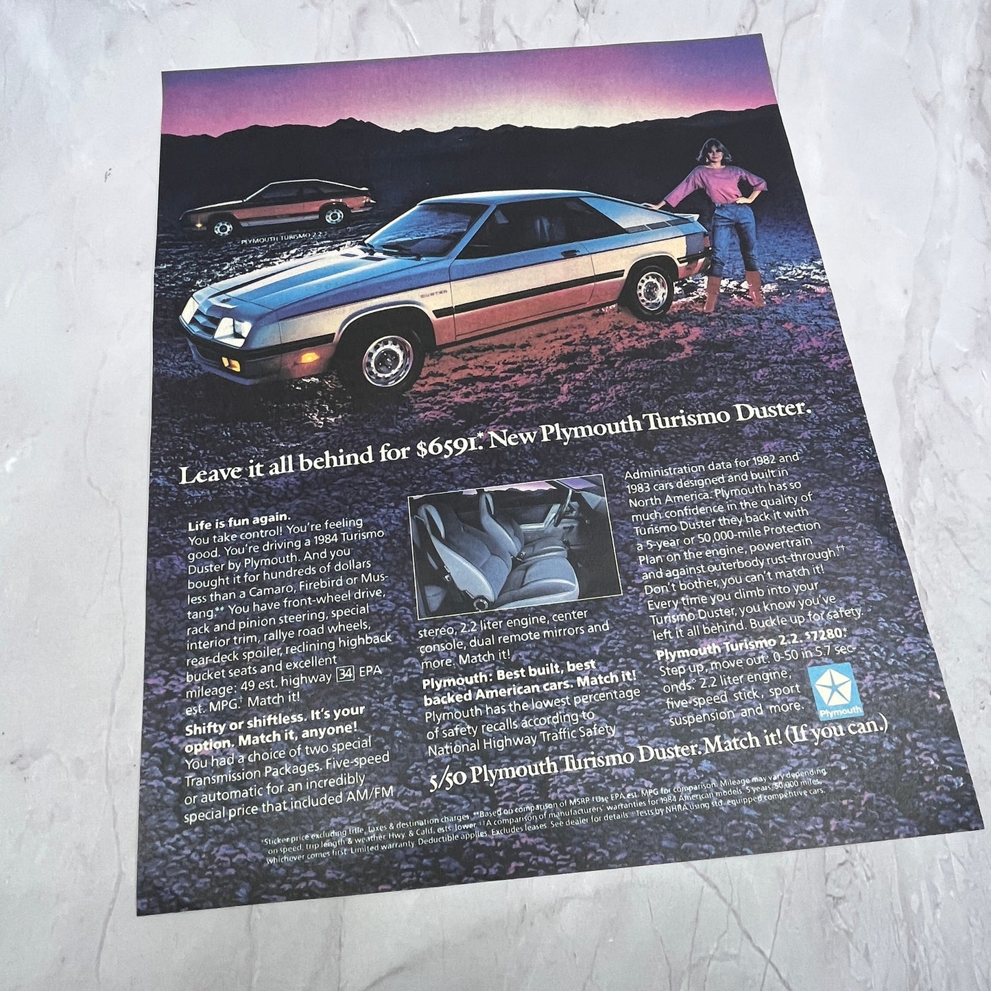 Plymouth Turismo Duster 2.2 1984 Ad V14-7