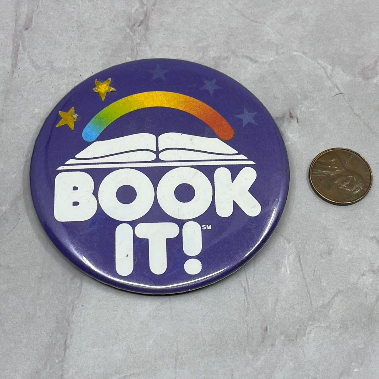 Book It! Vintage Pinback Button TC5-PB