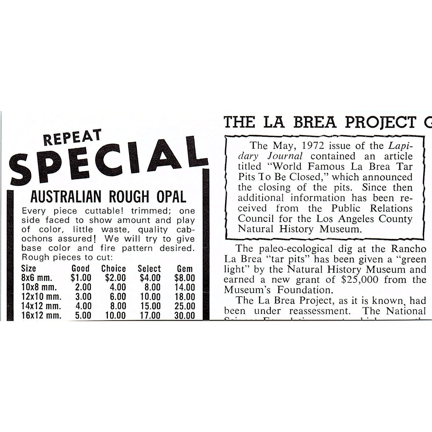 Down Under Opal Seattle Washington 1972 Ad AF8-M4