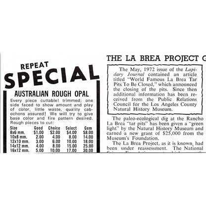 Down Under Opal Seattle Washington 1972 Ad AF8-M4