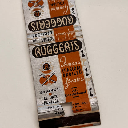 Ruggeri's Genuine Italian Dishes St Louis MO Vintage Matchbook TB6-MB2-15