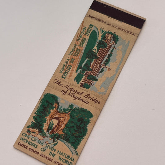 Natural Bridge Hotels & Cottages Virginia Vintage Matchbook Cover TB6-MB2-3