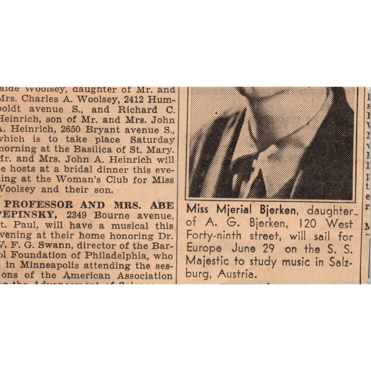 Witt's Fish Market Walleyed Pike 1935 Minneapolis Journal Advertisement AE7-H2