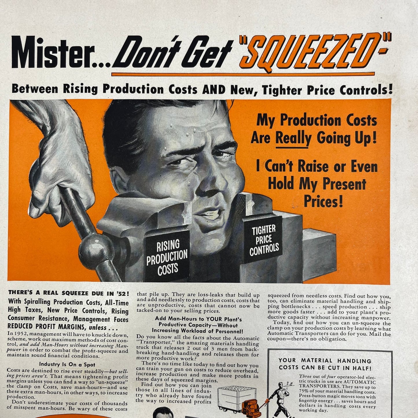 101 Transporter Automatic Products Chicago 1951 Magazine Ad FL6-10