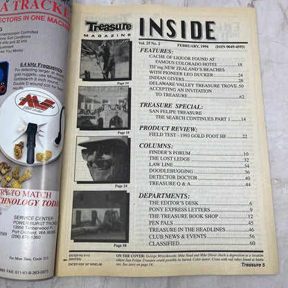 1994 June - Treasure Magazine - Treasure Hunting Prospecting Metal Detector M16