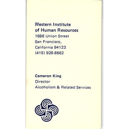 Cameron King Western Institute of Human Resources San Francisco Card SD9-B10
