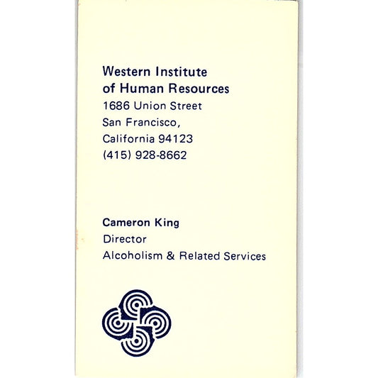 Cameron King Western Institute of Human Resources San Francisco Card SD9-B10