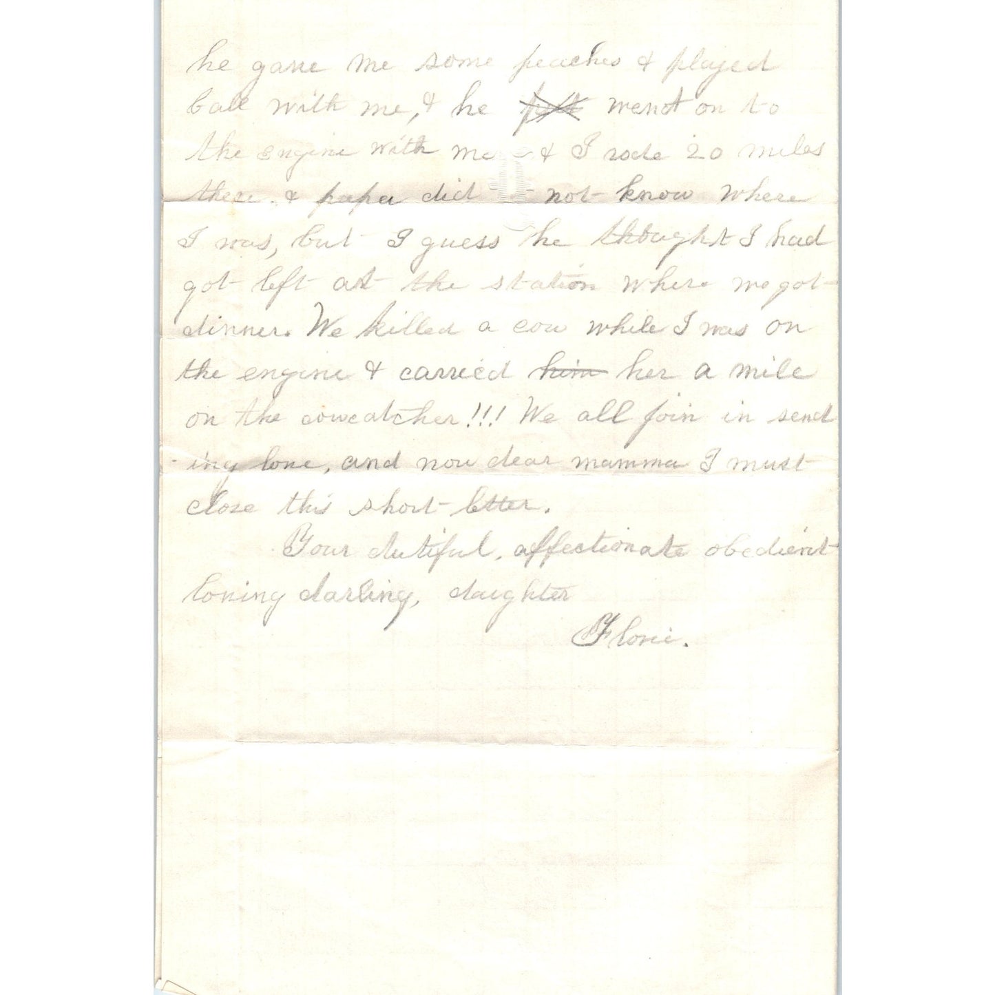 1867 Original Handwritten Letter From Girl in Madison Boarding School D21