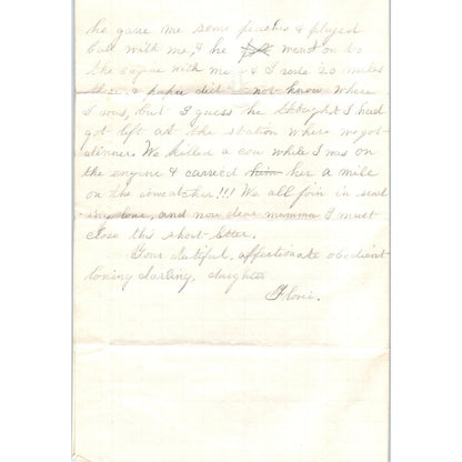 1867 Original Handwritten Letter From Girl in Madison Boarding School D21