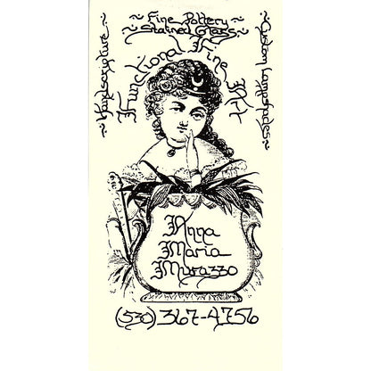Functional Fine Art Anna Maria Murazo CA Vintage Business Card TH2-B1