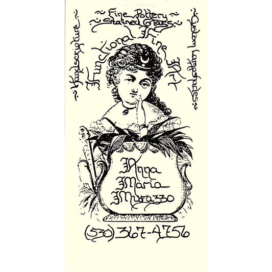 Functional Fine Art Anna Maria Murazo CA Vintage Business Card TH2-B1