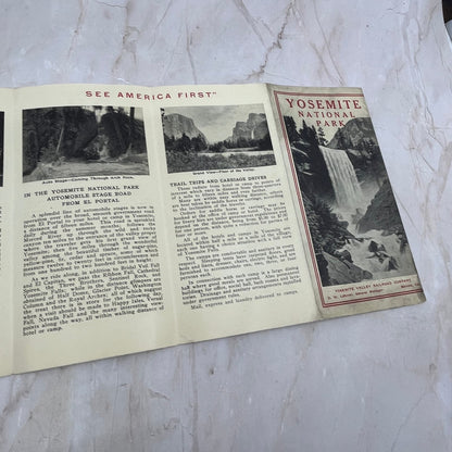 1915 Yosemite Valley Railroad Co Yosemite National Park Fold Out Brochure AE4