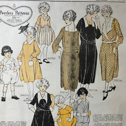 1921 Peerless Patterns Suggestions for Spring Vintage Magazine Ad 10x14 V7