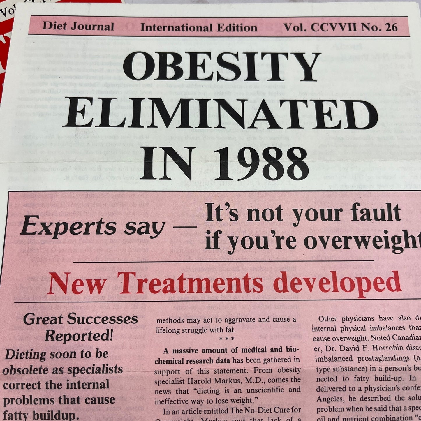 1987-88 Obesity Eliminated Medical Council for Weight Loss Pompano Beach TG7-EK