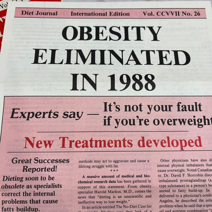 1987-88 Obesity Eliminated Medical Council for Weight Loss Pompano Beach TG7-EK