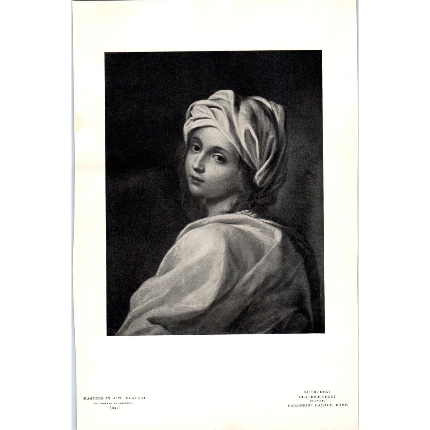 Beatrice Cenci - Guido Reni c1905 Art Print D14