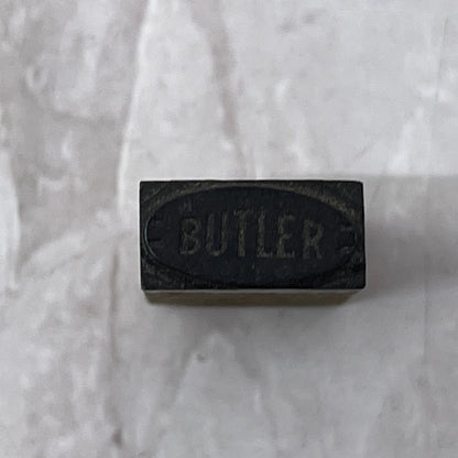 BUTLER Logo Vintage Letterpress Printers Block Plate SF5-S