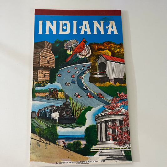 Retro Indiana Tourist Notepad Blank Vintage Vagabond Creations L1-1