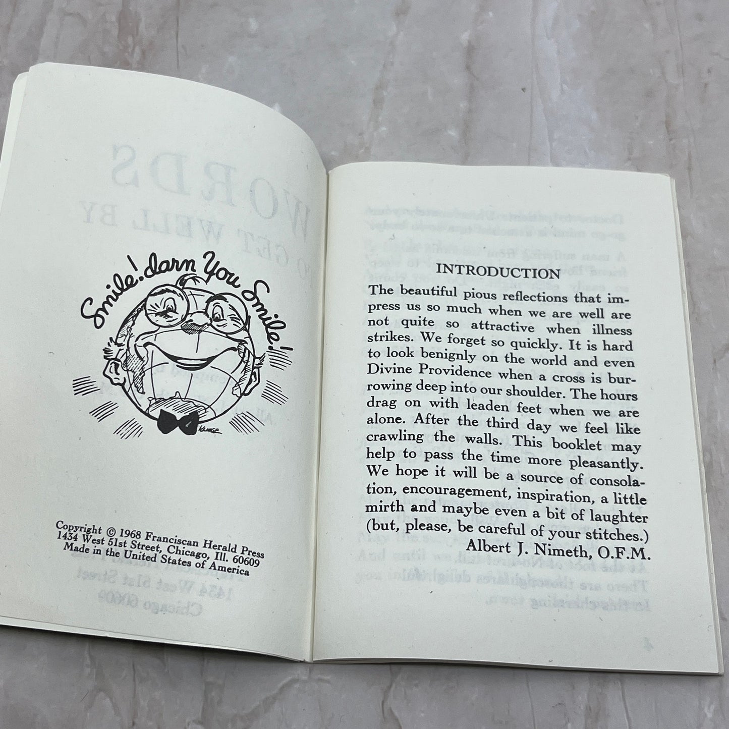 1968 Words To Get Well By Pocket Gift Booklet P9-1