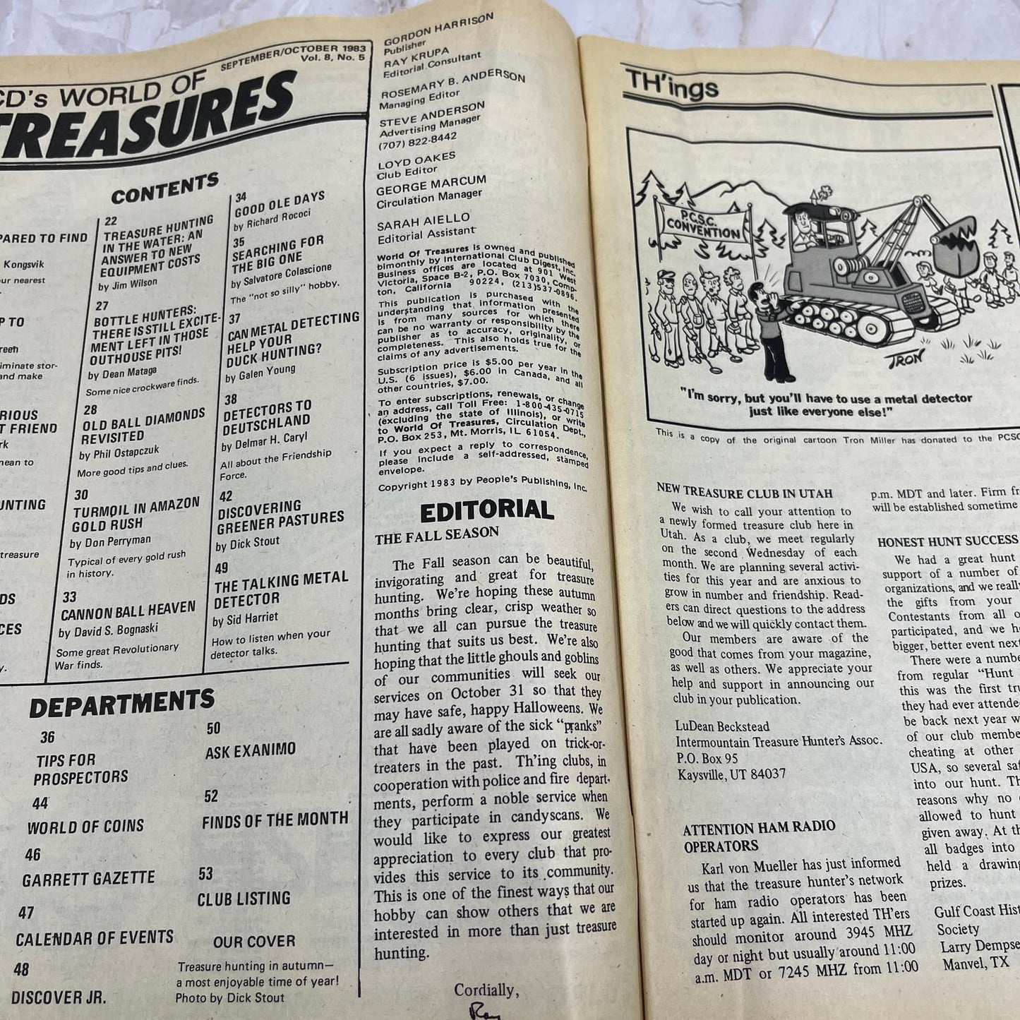 1983 Oct - ICD World of Treasures Magazine - Treasure Hunting Gold Rocks M16