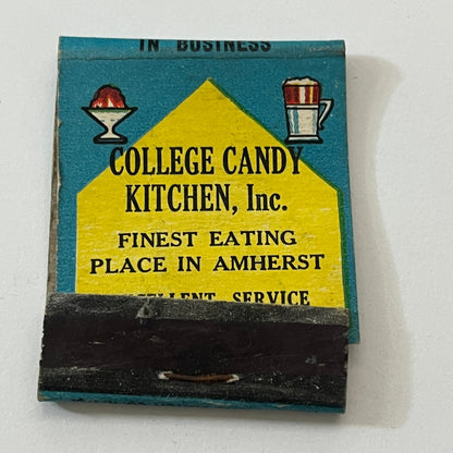College Candy Kitchen Inc Amherst MA Vintage Matchbook Cover TB6-MB1-4