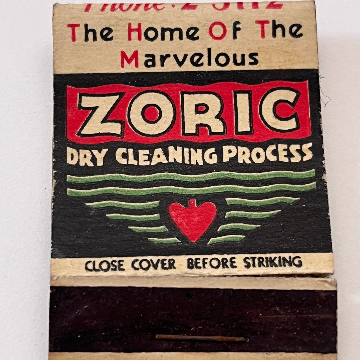 New Method Laundry 61 Albany Ave Hartford Zoric Process Matchbook TB6-MB1-7