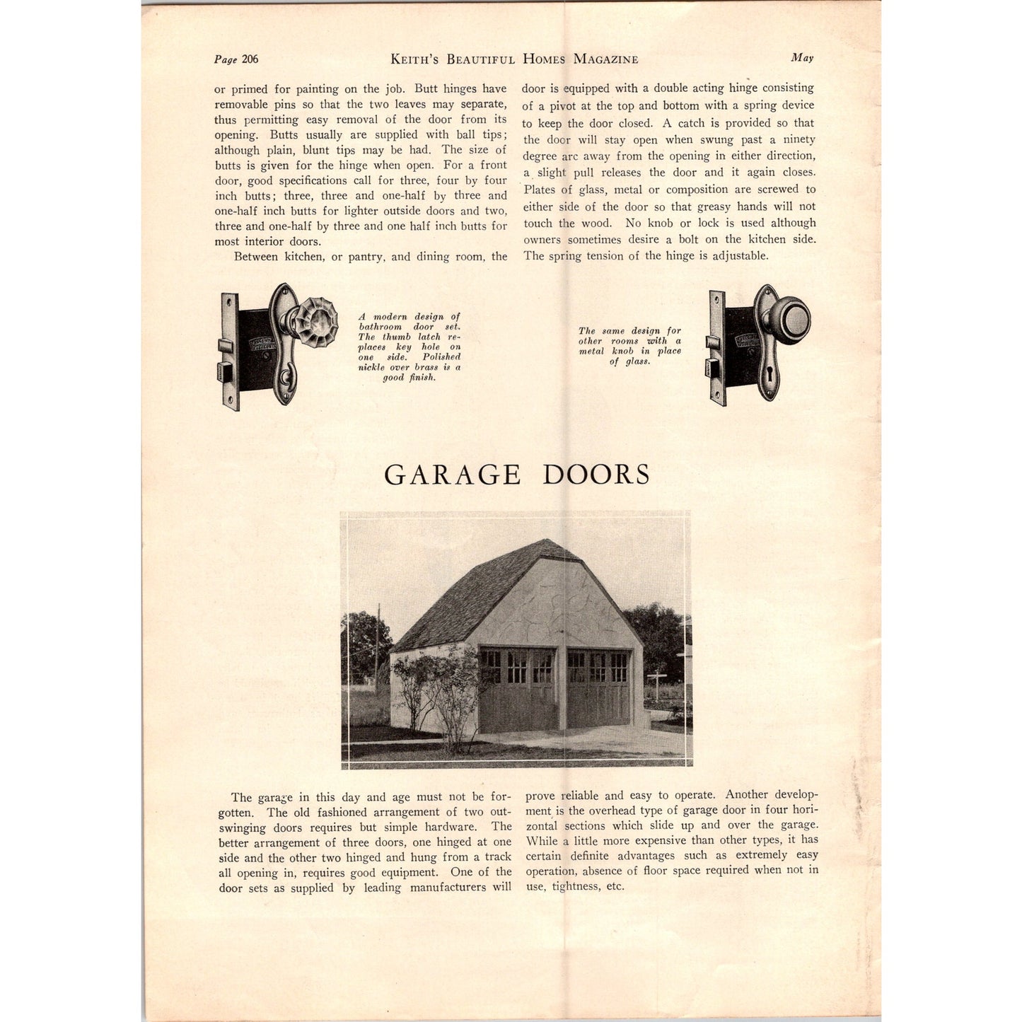Door Hardware - For Permanence as Well as Beauty 2-Page 1929 Article SI11