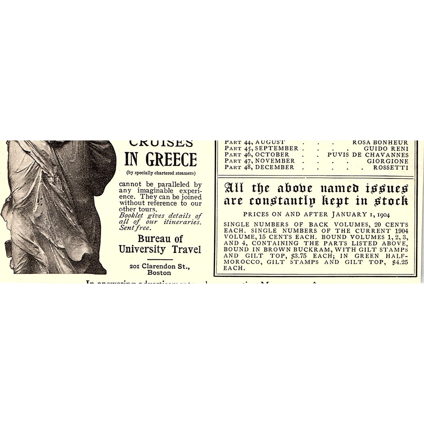 Riverside Art Series Houghton, Mifflin & Co NY Chicago - 1904 Ad AF5-2