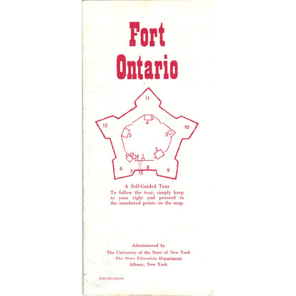 Vintage Fort Ontario Self-Guided Tour Brochure Travel Guide AE9-X3