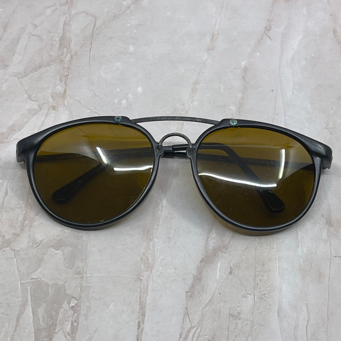 Vintage Eagle Eyes Aviator Sunglasses Amber Lenses Fishing Tactical TG7-G2-5